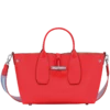 Longchamp Roseau M Handbag Red - Leather