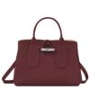 Longchamp Roseau M Handbag Plum - Leather