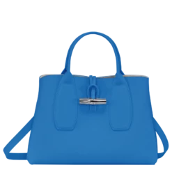 Longchamp Roseau M Handbag Cobalt - Leather