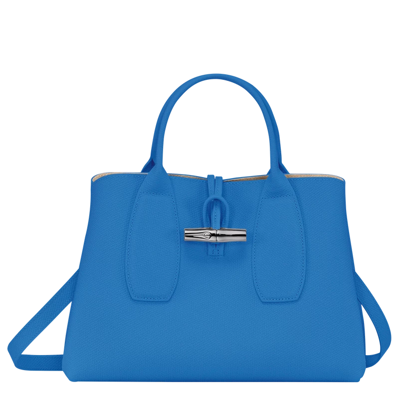 Longchamp Roseau M Handbag Cobalt - Leather