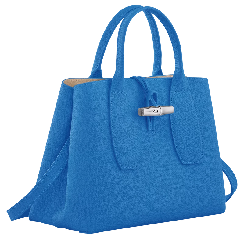 Longchamp Roseau M Handbag Cobalt - Leather - Image 3