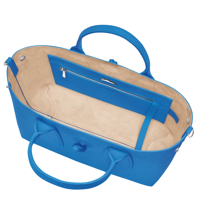 Longchamp Roseau M Handbag Cobalt - Leather - Image 6