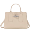 Longchamp Roseau M Handbag Paper - Leather