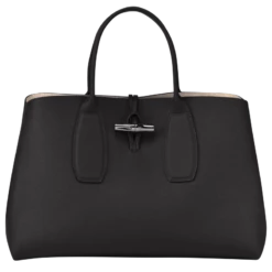 Longchamp Roseau XL Handbag Black - Leather