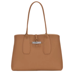 Longchamp Roseau L Tote Bag Natural - Leather