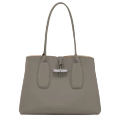Longchamp Roseau L Tote Bag Turtledove - Leather