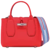 Longchamp Roseau S Handbag Red - Leather