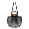 Longchamp Le Pliage Filet L Mesh Bag Black - Canvas