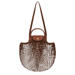 Longchamp Le Pliage Filet L Mesh Bag Tobacco - Canvas