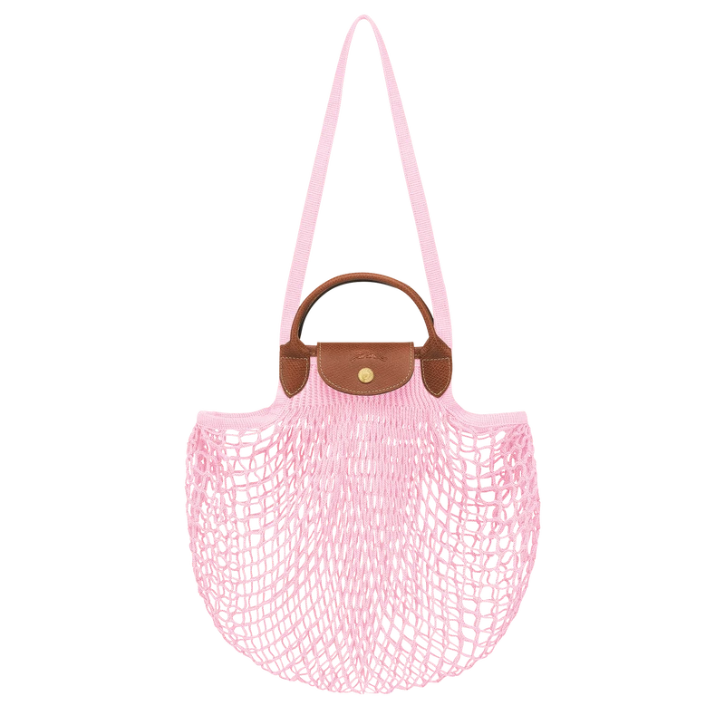 Longchamp Le Pliage Filet L Mesh Bag Pink - Canvas