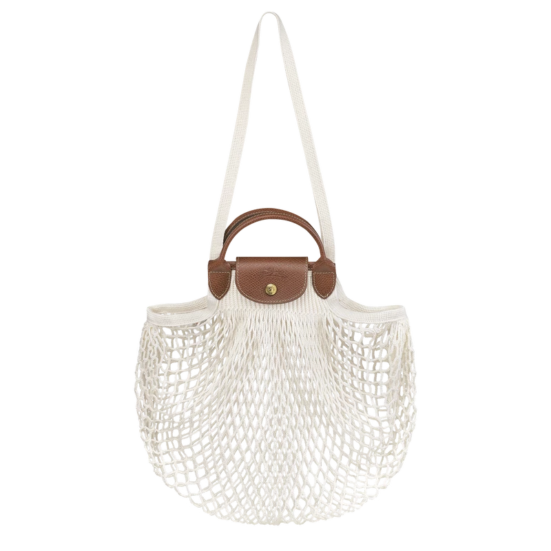 Longchamp Le Pliage Filet L Mesh Bag Ecru - Canvas