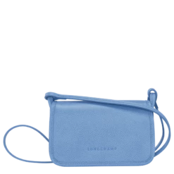Longchamp Le Foulonné Wallet On Chain Cloud Blue - Leather