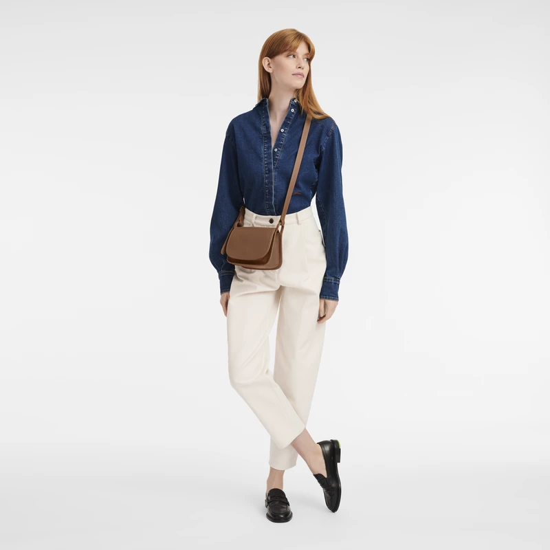 Longchamp Le Foulonné XS Crossbody Bag Caramel - Leather - Image 2