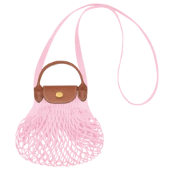 Longchamp Le Pliage Filet XS Mesh Bag Pink - Canvas