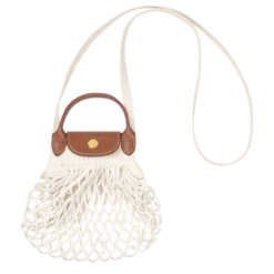 Longchamp Le Pliage Filet XS Mesh Bag Ecru - Canvas