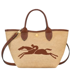 Longchamp Le Panier Pliage S Basket Bag Brown - Canvas