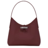 Longchamp Roseau M Hobo Bag Plum - Leather