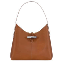 Longchamp Roseau M Hobo Bag Cognac - Leather