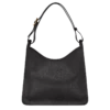 Longchamp Le Foulonné M Hobo Bag Black - Leather