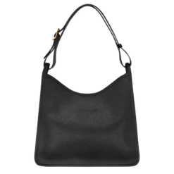 Longchamp Le Foulonné M Hobo Bag Black - Leather