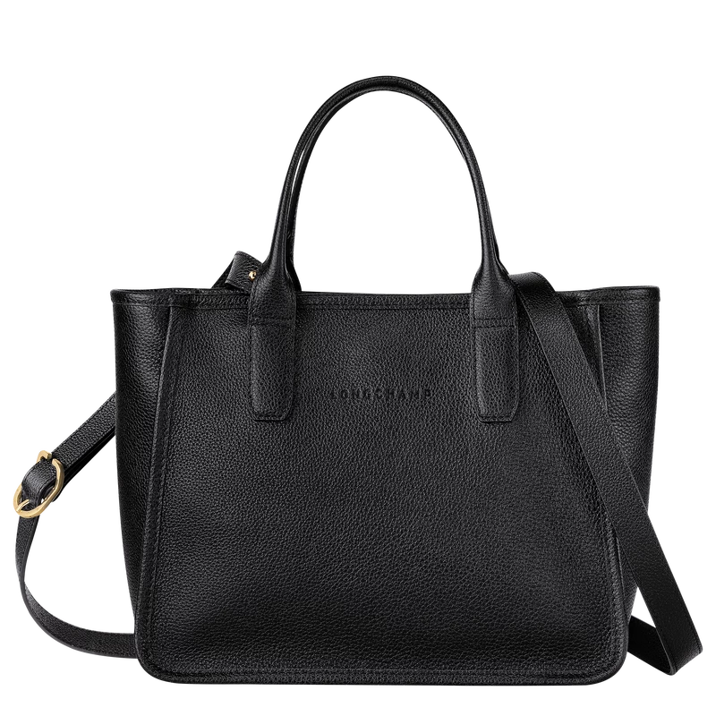 Longchamp Le Foulonné M Tote Bag Black - Leather