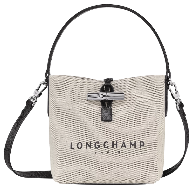 Longchamp Roseau XS Bucket Bag Ecru - Canvas