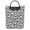 Longchamp Le Pliage LGP M Tote Bag Black/White - Canvas