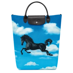 Longchamp X ToiletPaper M Tote Bag Cloud Blue - Canvas
