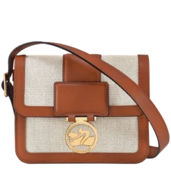 Longchamp Box-Trot S Crossbody Bag Cognac - Canvas