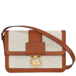 Longchamp Box-Trot M Crossbody Bag Cognac - Canvas