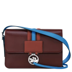 Longchamp Box-Trot M Crossbody Bag Plum - Leather