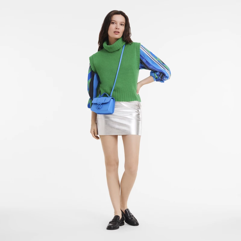 Longchamp Box-Trot XS Crossbody Bag Cobalt - Leather - Image 2