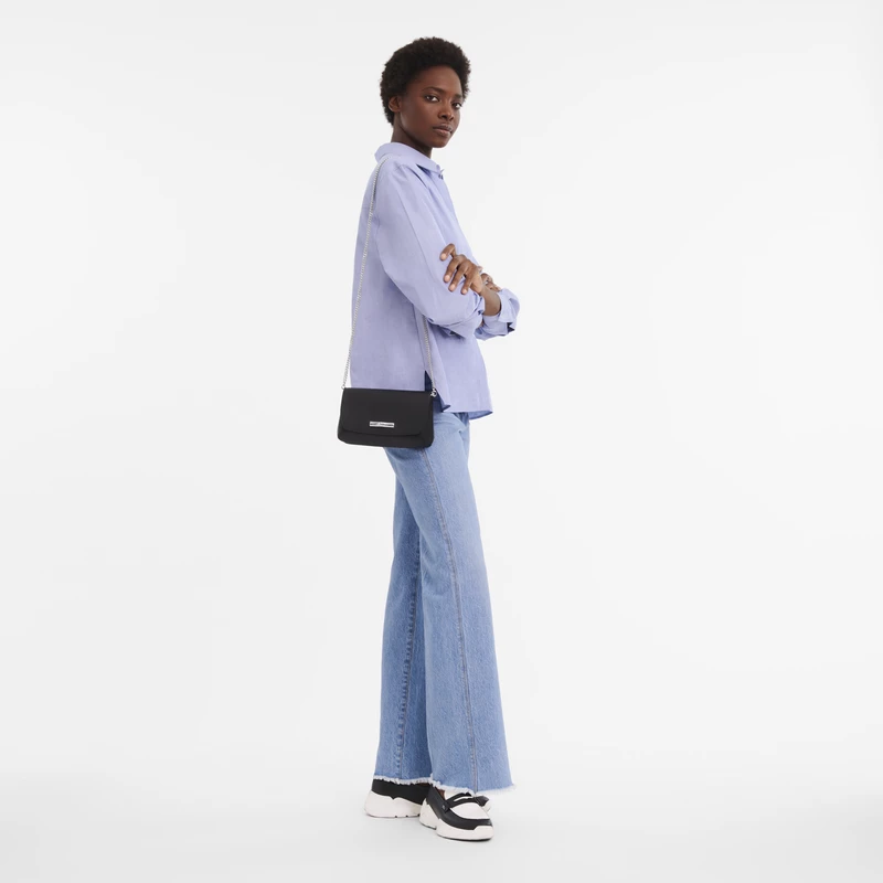 Longchamp Roseau Clutch Black - Leather - Image 2