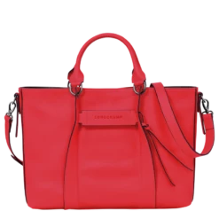 Longchamp 3D L Handbag Red - Leather