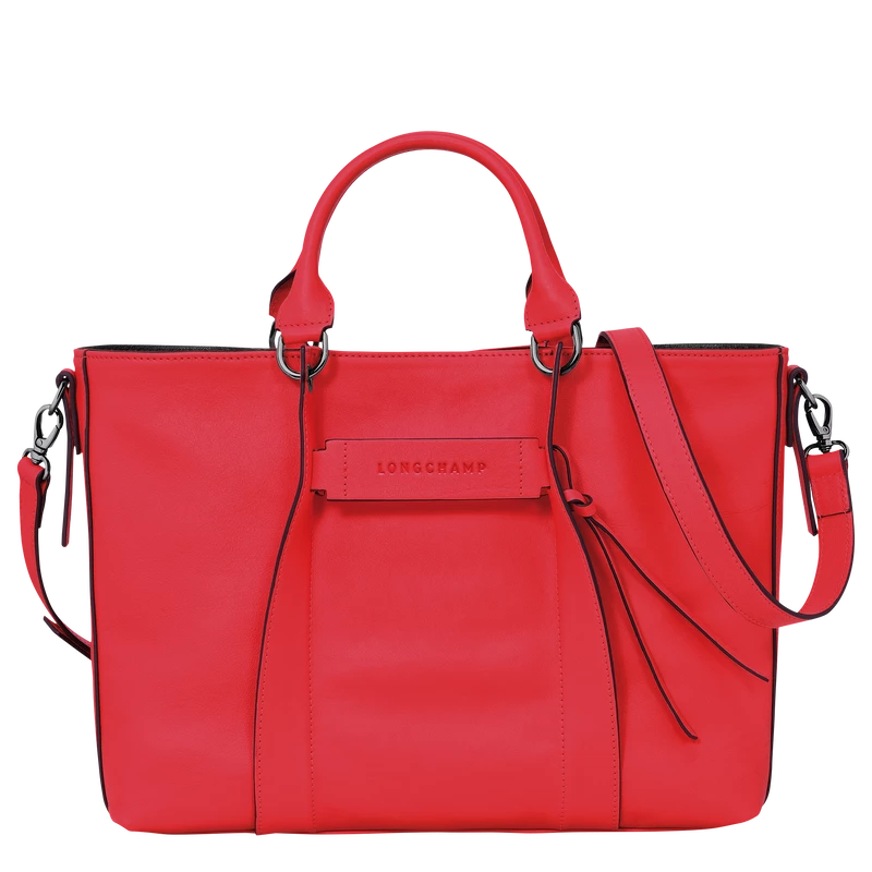 Longchamp 3D L Handbag Red - Leather