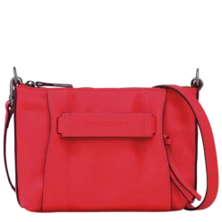 Longchamp 3D S Crossbody Bag Red - Leather