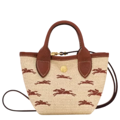 Longchamp Le Panier Pliage XS Basket Brown - Canvas
