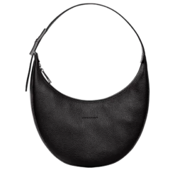 Longchamp Roseau Essential M Hobo Bag Black - Leather