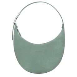 Longchamp Roseau Essential M Hobo Bag Green-gray - Leather