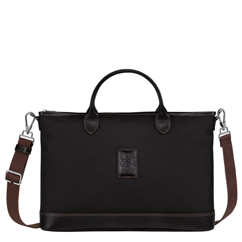 Longchamp Boxford S Briefcase Black - Canvas
