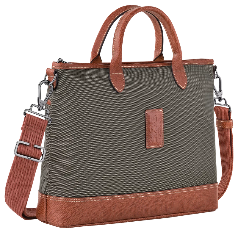 Longchamp Boxford S Briefcase Brown - Canvas - Image 2