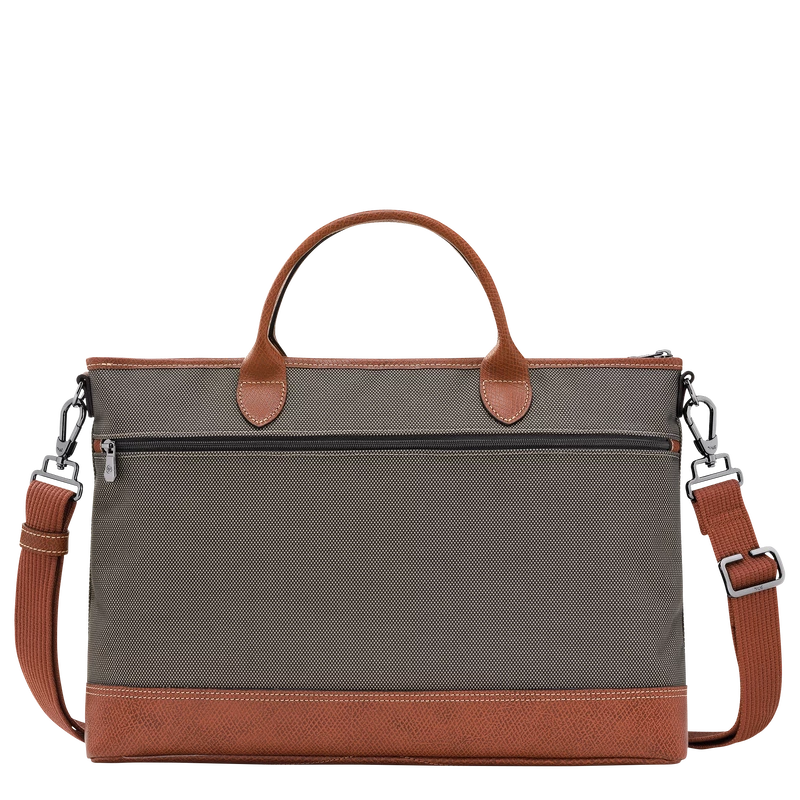 Longchamp Boxford S Briefcase Brown - Canvas - Image 3