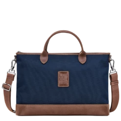 Longchamp Boxford S Briefcase Blue - Canvas