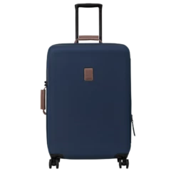 Longchamp Boxford L Suitcase Blue - Recycled Canvas