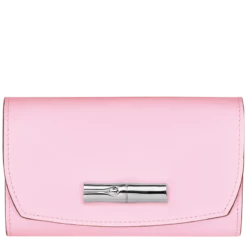 Longchamp Roseau Wallet Pink - Leather
