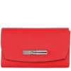 Longchamp Roseau Wallet Red - Leather