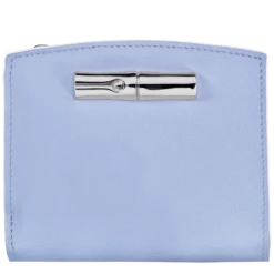 Longchamp Roseau Wallet Sky Blue/Red - Leather