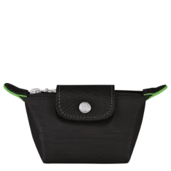 Longchamp Le Pliage Green Coin Purse Black - Recycled Canvas