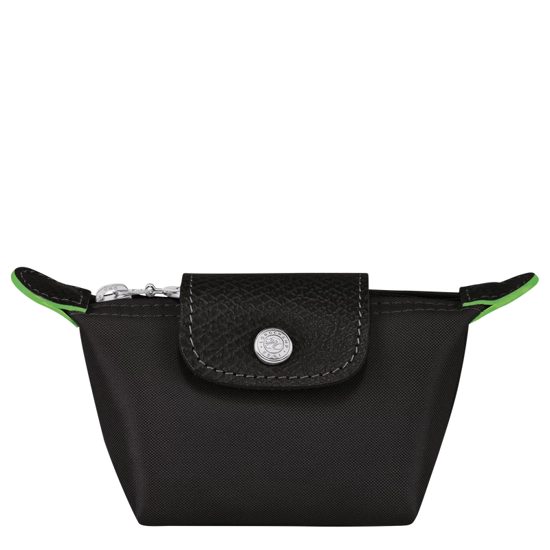Longchamp Le Pliage Green Coin Purse Black - Recycled Canvas
