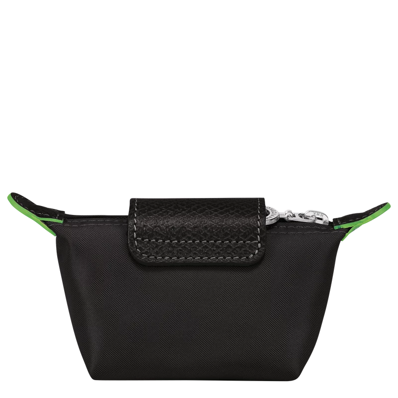 Longchamp Le Pliage Green Coin Purse Black - Recycled Canvas - Image 2